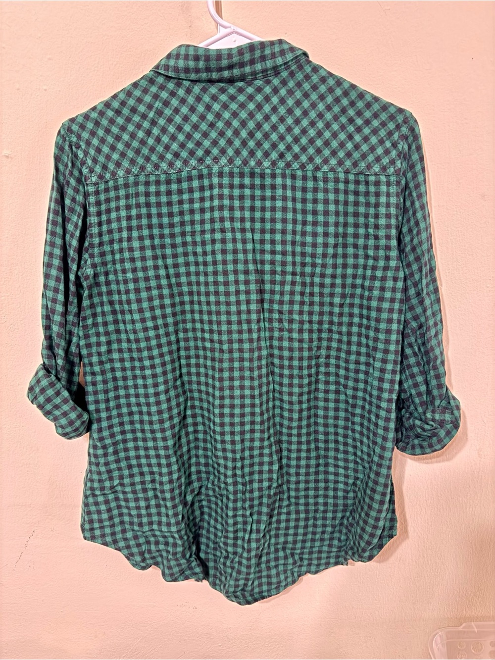 a new day Green and Black Check Button-Down Shirt - Picture 4 of 4